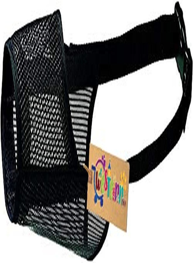 ويستيرن إرا كمامة سلكية شبكية من ويسترن إيرا لطوق أمان للحيوانات الأليفة لمنع العض (أسود) (متوسط - M) - Image 1